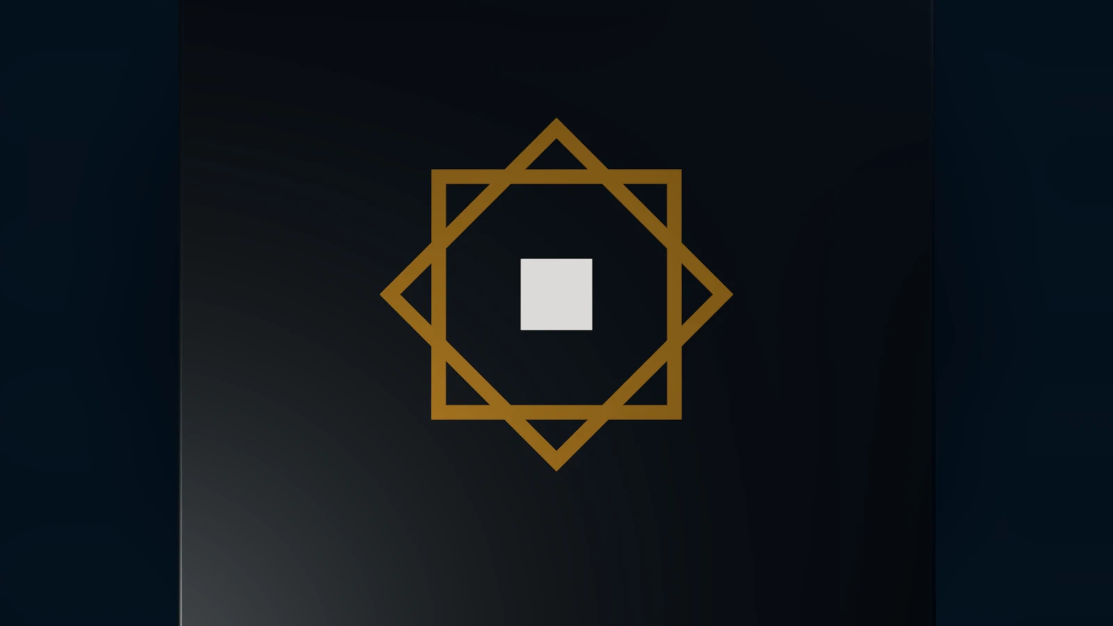 Looking straight down at the lid of Nizento DS, with the gold Nizento star at its centre.